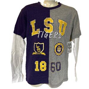 NEW Louisiana State LSU Tigers The Yard Purple Crew Neck LS  Shirt Youth M 12-14